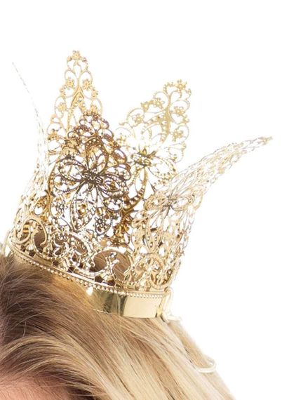 Корона мініатюрна Leg Avenue золотиста Filigree crown | Зображення 1