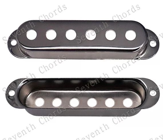 Металеві кришки синглів SSS для електрогітари Fender Stratocaster Ibanes Shur LTD ESP хромові | Зображення 3