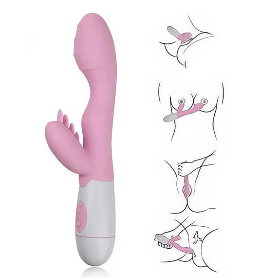 Вагинально клиторальный вибратор (USB, черный) | Зображення 8