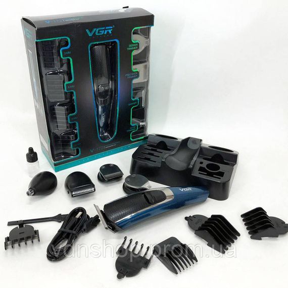 Професійна машинка для стрижки голови VGR, Набір для стрижки з зарядкою Електромашинка SC-72 | Зображення 7