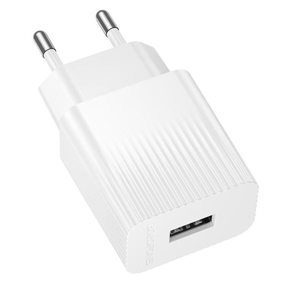 МЗП Borofone BAS71A Source 2.1A (1USB-A) White