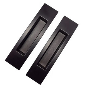 Ручка на розсувні двері прямокутна (пара) 25912 Black Mat KEDR
