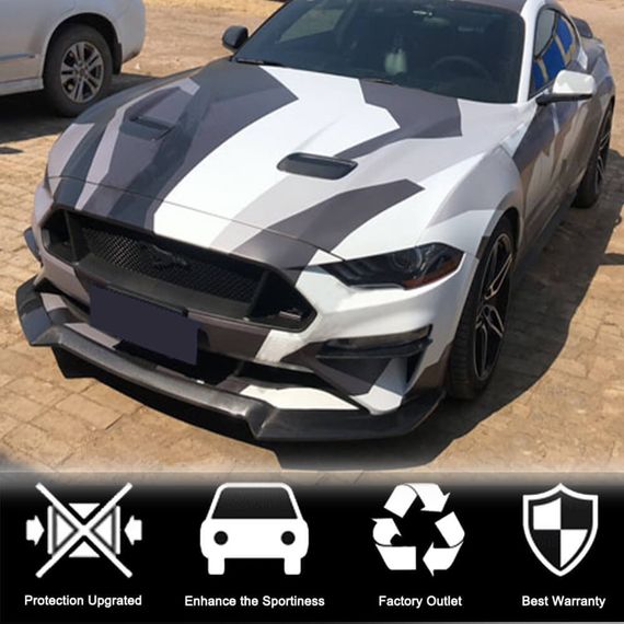 Накладка на передній бампер Lip (2017-2020, Карбон) для Ford Mustang рр | Зображення 2