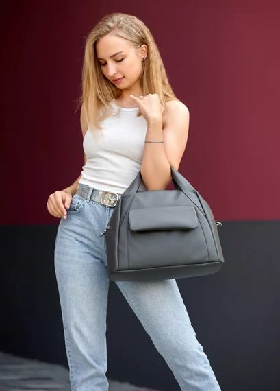 Жіноча спортивна cумка Sambag Vogue BKS графітова 37 х 25 х 16 см (90153009) | Зображення 6