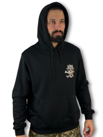 Чорна ХУДІ з принтом "JOLLY ROGER" Розмір S