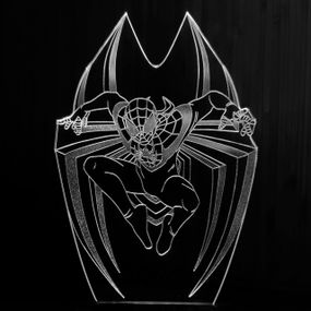 Акриловый светильник-ночник Человек-Паук 2 (Spider-Man) белый tty-n001070
