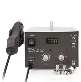Паяльна станція BAKKU BA-8850D  цифрова індикація, фен, паяльник