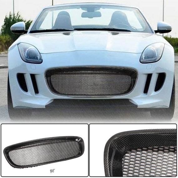 Решітка радіатора (2013-2016, Карбон) для Jaguar F-Type рр
