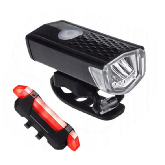 Велосипедний ліхтар з габаритами AQY-0108A-XPE + STOP-5LED, micro USB, вбудований акумулятор DC-2218 | Зображення 1