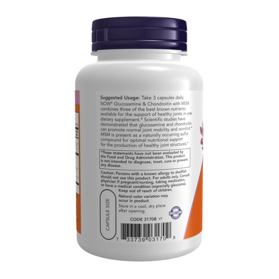 Glucosamine &amp; Chondroitin with MSM - 180 vcaps | Зображення 2