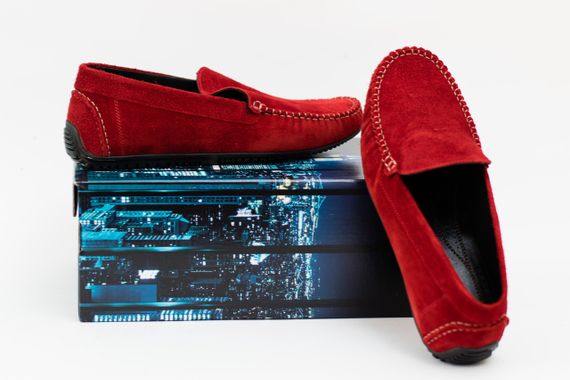 Красные мужские мокасины 42 размер. | Зображення 5