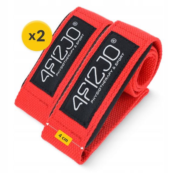 Лямки для станової тяги 4FIZJO Deadlift Straps Red (P-5905973402286) | Зображення 2