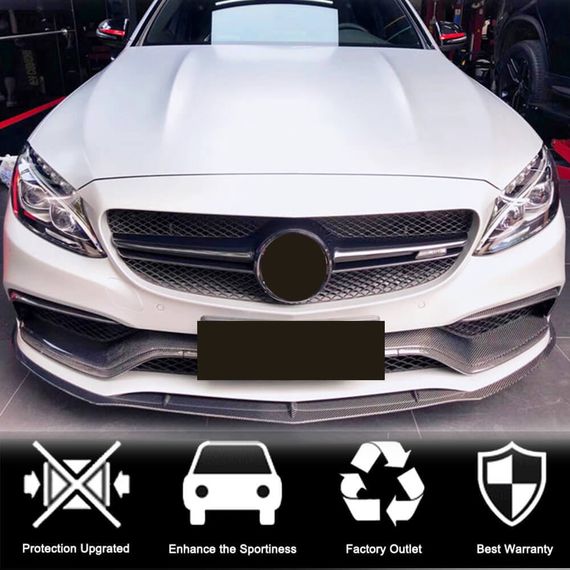 Карбоновые накладки на противотуманные фары (для C63 AMG 2015-2019) для Mercedes C-сlass W205 | Зображення 1
