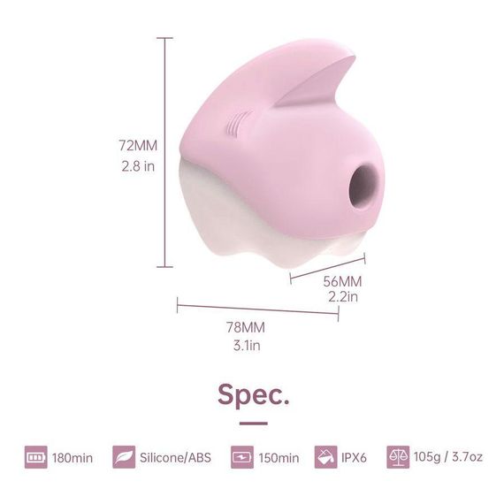 Вакуумний кліторальний смарт-стимулятор Magic Motion Unicorn Pink з вібрацією sexstyle | Зображення 2