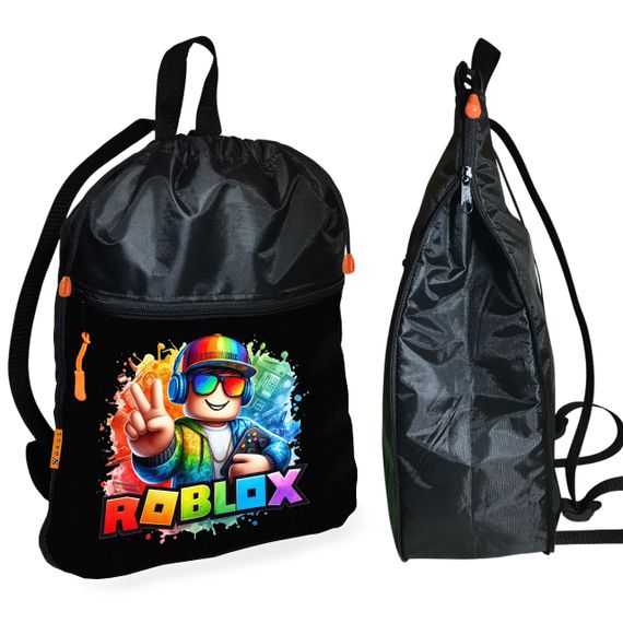 Рюкзак-мешок для обуви,спортивной формы Роблокс "Roblox" детская сумка для сменки с расширителем (1667)
