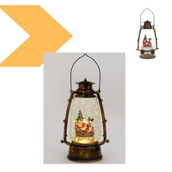 Світильник LED новорічний Ліхтар XPRO H-8004 з динамічним підсвічуванням, 25 см, живлення USB або батарейки (47457-XHF-8004_642) | Зображення 1