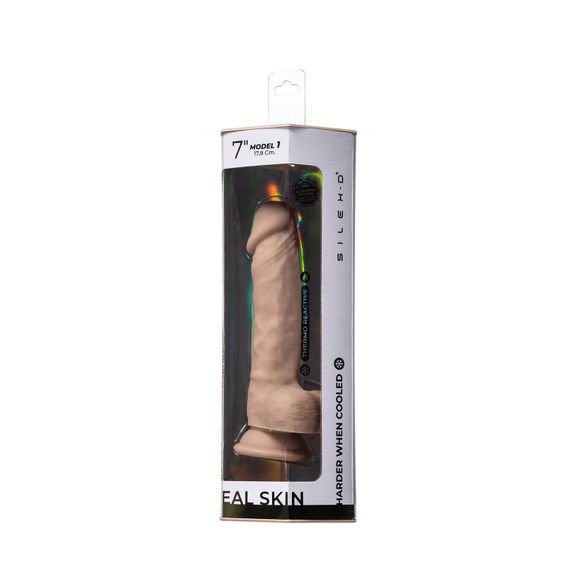 Фалоімітатор SilexD Johnny Real Skin Flesh MODEL 1, суперреалістичний, на присосці, діаметр 3,8 см | Зображення 6