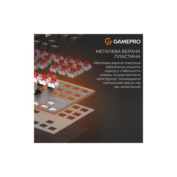 Клавіатура GamePro Genesis Joker MK124G Outemu Red Switch USB UA Gray (MK124G) | Зображення 9