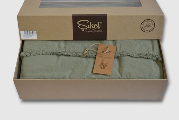 Постільна білизна Sikel Stonewashed Soho Firfirli 200 х 220 см Yesil | Зображення 4