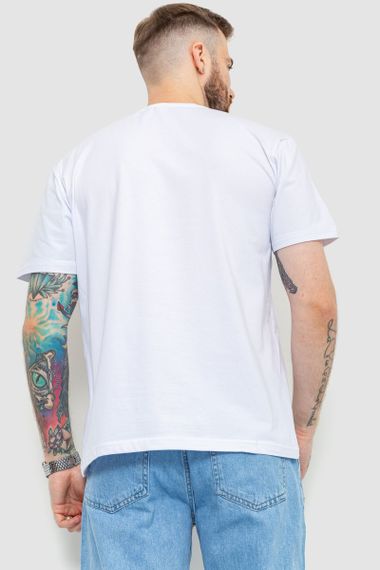 Футболка чоловіча батал, колір білий, 208R019 | Зображення 3