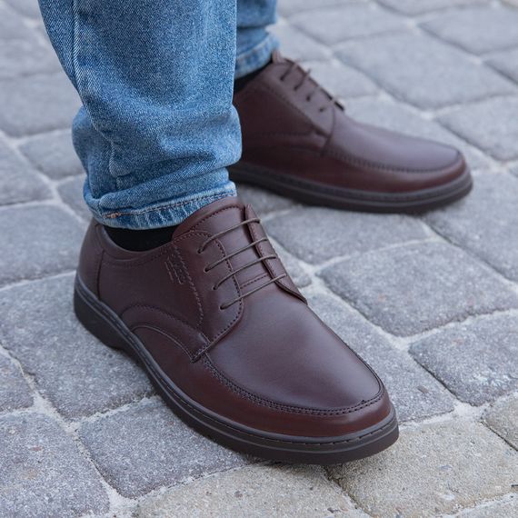 Прошите чоловіче взуття Ikos коричневого кольору 39 розмір | Зображення 5