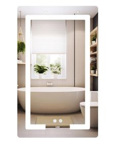 Дзеркало Lidz Kubis (KU2) 500х800 мм з LED-підсвічуванням Touch LD78LF936508048448