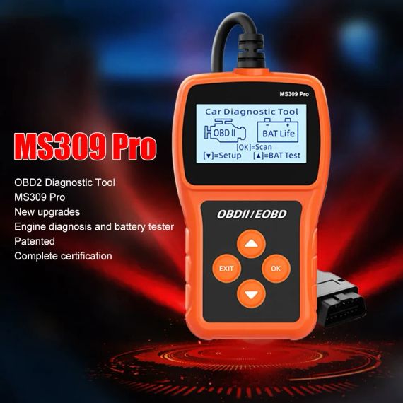 Сканер MS309PRO OBD2, діагностичний інструмент, тестер акумулятора, зчитувач кодів несправностей | Зображення 5