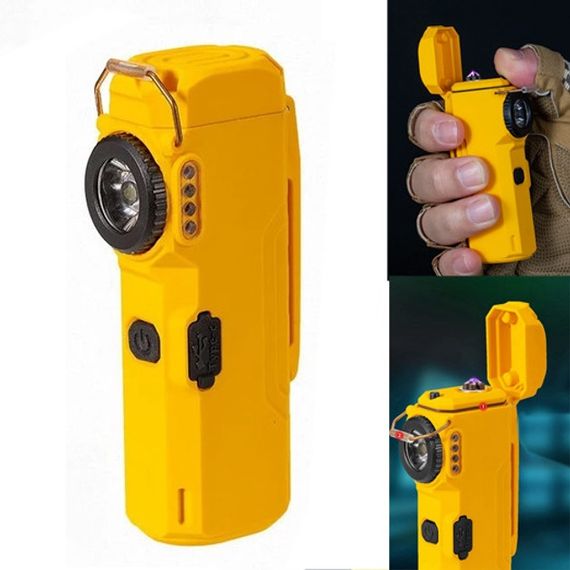 Електронна сенсорна запальничка D51-COB, Електрична перезаряджається запальничка USB LY-12 | Зображення 3