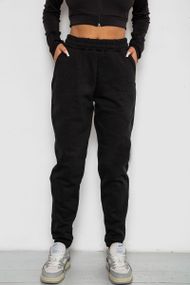 Спортивные штаны женские на флисе, цвет черный, 238R57828-2