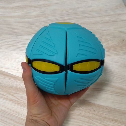 Мʼяч-трансформер зі світлом "Flat Ball Disc: Мʼячик-фризбі", персик | Зображення 1