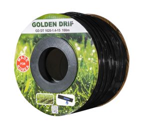 Лента капельная 8 mil шаг 20 см бухта 100 метров эмитерная GOLDEN DRIP