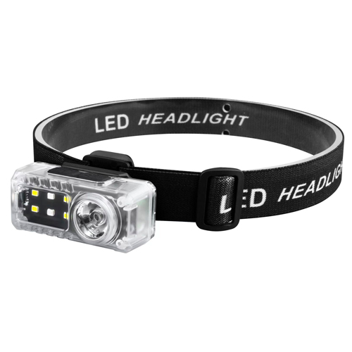 Налобный фонарь YJ-A06, LED+6SMD RGB, красный, белый, датчик движения, АКБ Li-Ion, клипса, магнит, ЗУ Type-C | Зображення 1