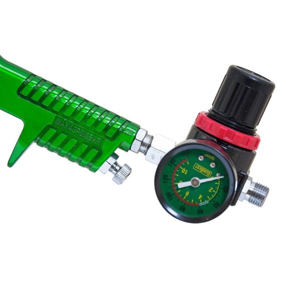 Фарборозпилювач Sigma HVLP 1.4 мм з редуктором та верхнім баком 600 мл (6812081) | Зображення 6