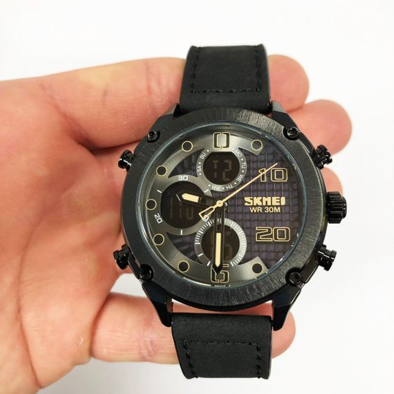 Брендовые мужские часы SKMEI 1975LBKBK, Военные часы с батарейкой Фирменные спортивные ZY-28 | Зображення 4