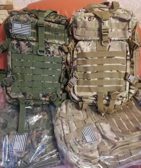 Тактичний армійський рюкзак 1000D об'ємом 50.01 л, MOLLE-сітка, амортизаційні плечові ремені Камуфляж | Зображення 6