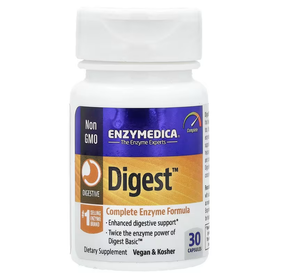 Энзимы полная формула, Complete Enzyme Formula, Enzymedica, Digest, 30 капсул
