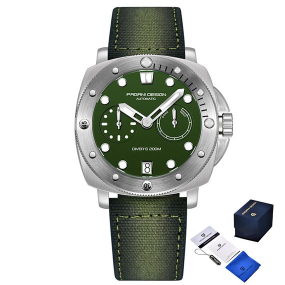Годинник P2agani Design PD-1767 Silver-Green