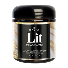Массажная свеча Sensuva Lit Champagne Massage Candle 113г Sex Aura