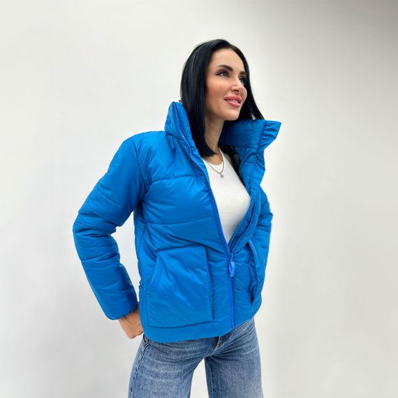 Женская демисезонная куртка короткая утепленная GF01219 цвет светло-синий, размер 42/44 | Зображення 4