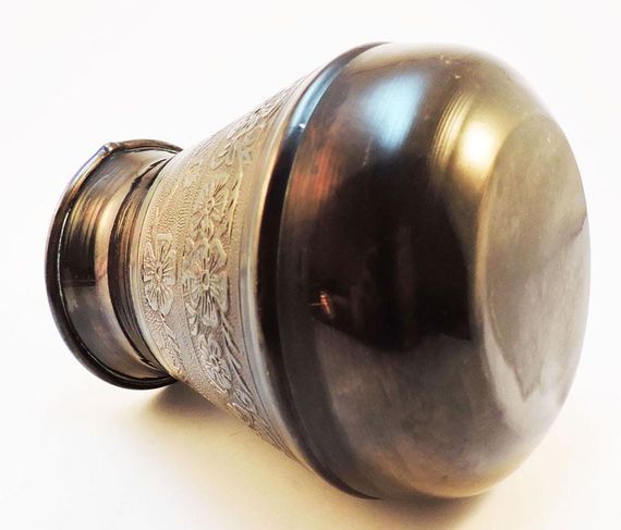 Турка медная 450 мл Цветочный орнамент тёмная джезва ручная работа кофеварка для кофе | Зображення 3