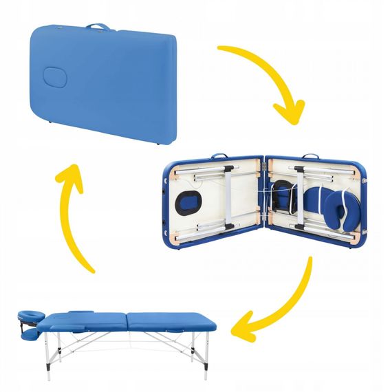 Масажний стіл складаний 4FIZJO Massage Table Alu W60 Blue TABLEW60BLUE (P-5907739318404) | Зображення 9