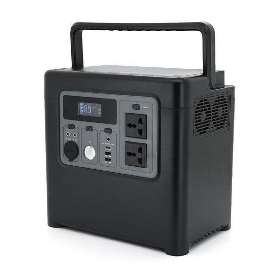 Портативна зарядна станція XO-PSA-1200W потужністю 1200W, (1229Wh/ 384000mAh), Output: 2AC+2USB+ 1Type-C+1DC +1*Cigarette Lighter Female, Black