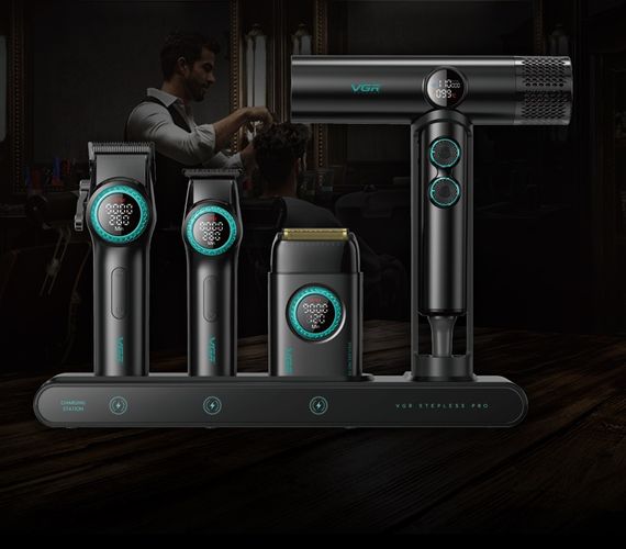 Комплект для стрижки VGR STEPLERSS PRO 4 IN 1 BLACK чорний | Зображення 5