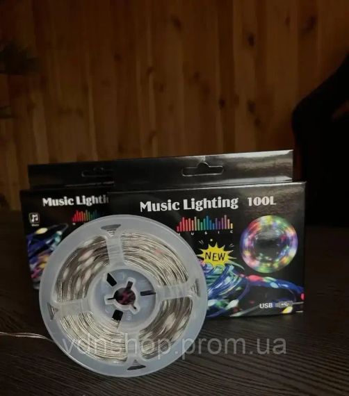 Гирлянда музыкальная с динамиком USB 10 м | Зображення 2