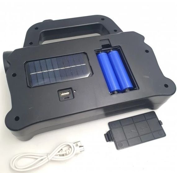 Фонарь аккумуляторный Hurry Bolt HB-6169 с солнечной батареей и функцией PowerBank | Зображення 1