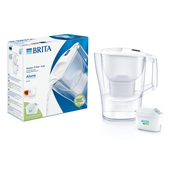 Фільтр-глечик Brita Aluna Memo MXPro 2.4л (1.4л очищеної води) з фільтр-картриджем, білий (1052801) | Зображення 6