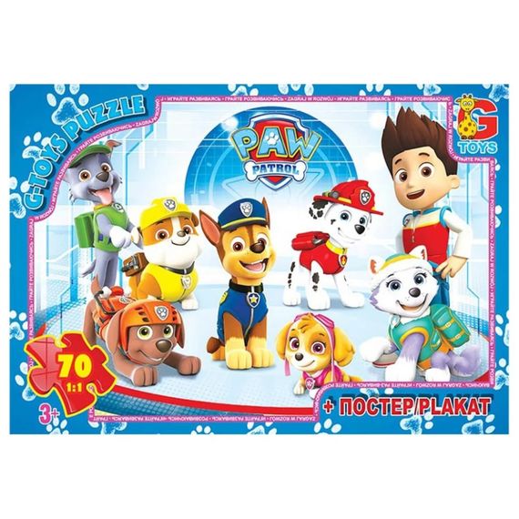 Дитячий пазл "Щенячий патруль" PW0884 постер, 70 елементів