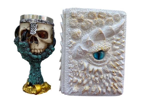 Подарунковий набір Келих 3D Лапа Дракона та Блокнот 3D «Око Крижаного Хранителя»