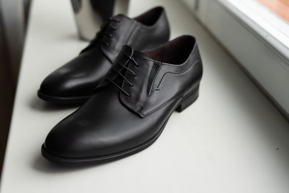 Шкіряні туфлі на шнурівці 39 розмір | Зображення 4