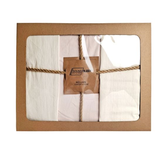 Комплект постільної білизни SoundSleep Stonewash Doble Pink Milk Сімейний 160х220 см рожево-молочний (2800004763684) | Зображення 3